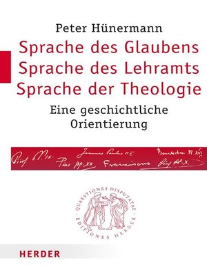 cover image of Sprache des Glaubens – Sprache des Lehramts – Sprache der Theologie